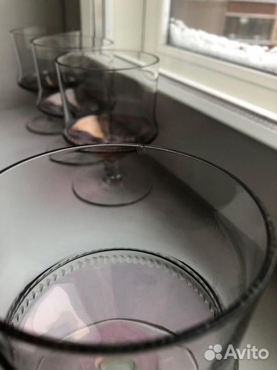 Бокалы цветное стекло СССР