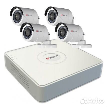 Камеры видеонаблюдения. Комплект 4 камеры