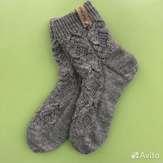 Носки ручной вязки шерстяные