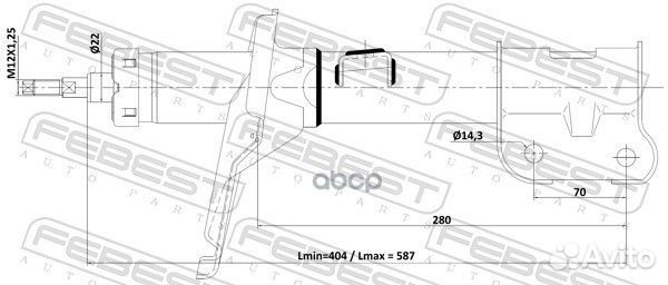 Амортизатор газовый перед лев 12110-017FL