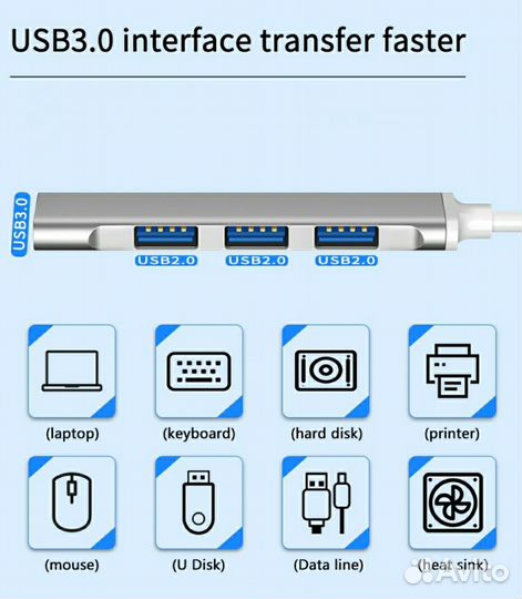 Usb -type c hub/Usb c концентратор HUB