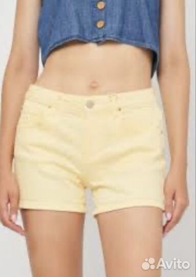Шорты джинсовые желтые