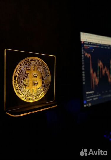 3D ночник Биткоин