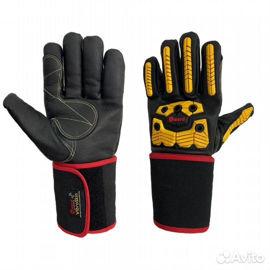 Антивибрационные кожаные перчатки