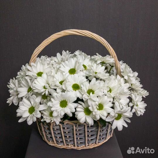 Хризантема в корзине Цветы в Красноярске