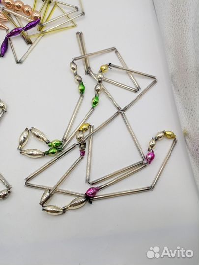 Стеклярус СССР елочное украшение винтаж коллекция