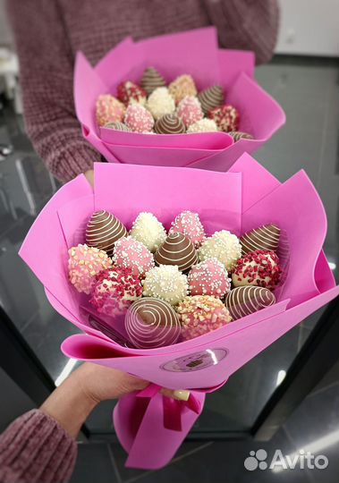 Букет из клубники в шоколаде