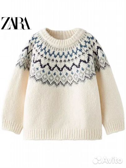 Свитер zara вязаный для девочки новый 92 104 116
