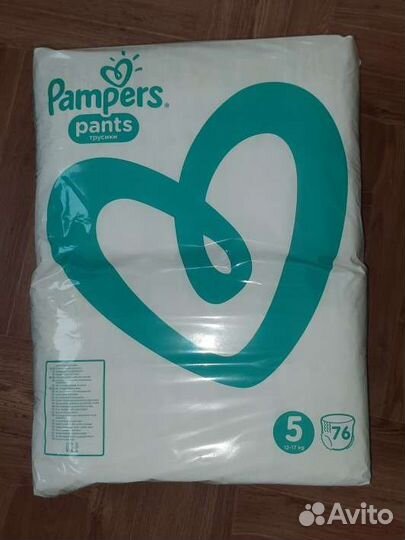 Подгузники трусики Памперс 5 (76шт)