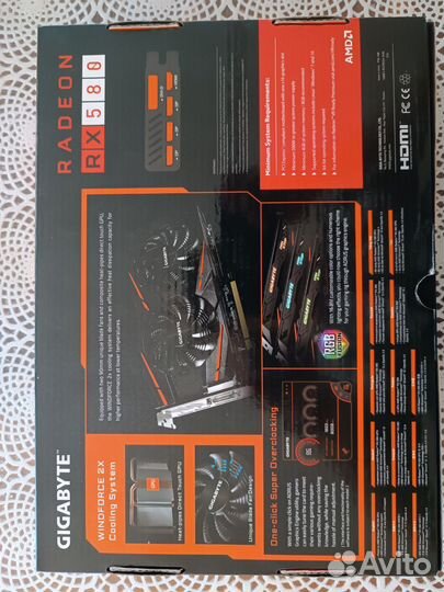 Видеокарта rx580 4gb