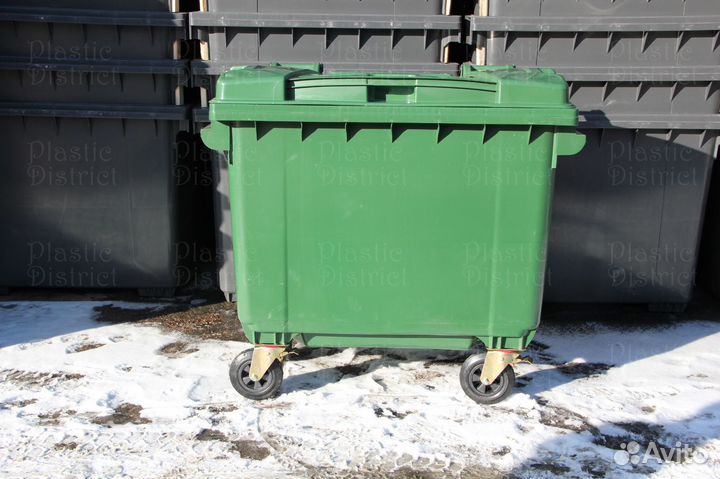 Пластиковый бак для мусора 660л Ч5775