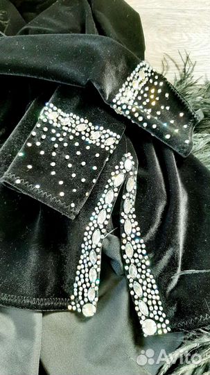 Платье бархатное латина Ю2 для бальных танцев