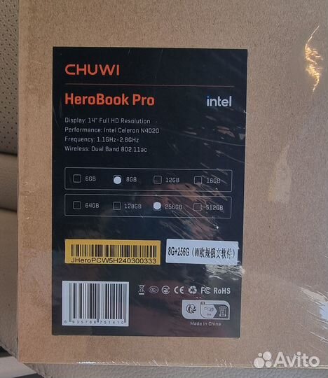 Ноутбук chuwi HeroBook Pro 14.1