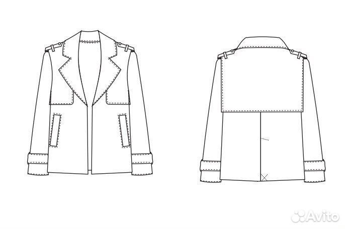 Отрисовка тех эскизов одежды