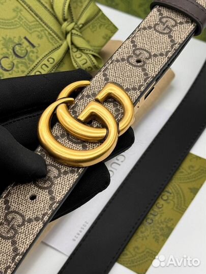 Ремень двусторонний женский Gucci GG Marmont