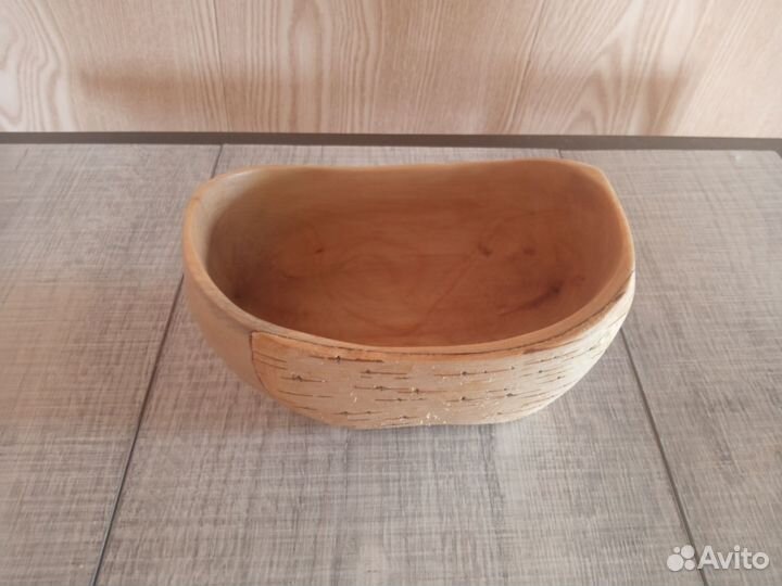 Чаша из природного материала, дерево березы