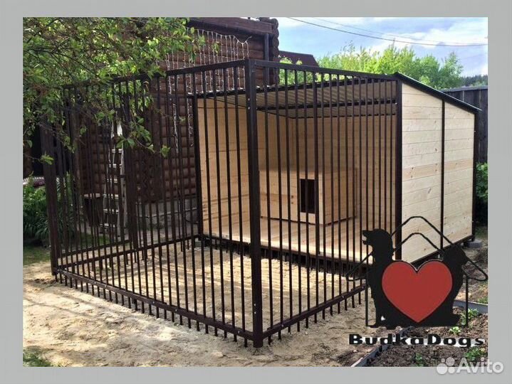 Вольер уличный 4х2 с выгулом 4х2