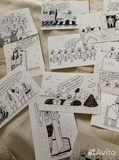 Набор открыток с карикатурами А.Бильжо