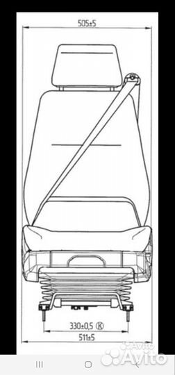 Сиденье на пневме грузовое