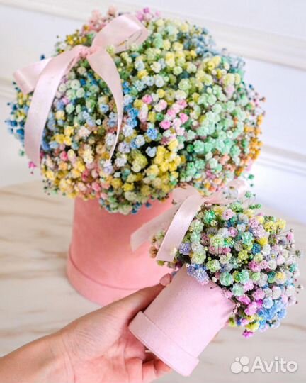 Мини-Композиции. Цветы. Гипсофила. Подарок