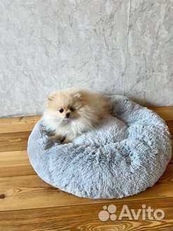Лежанка круглая для кошек и собак 60 см