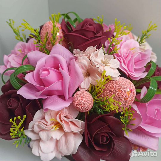 Букет из мыльных роз Пасхальный