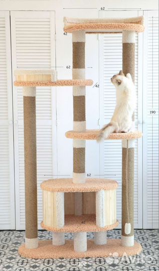 Домик для кошки с когтеточкой