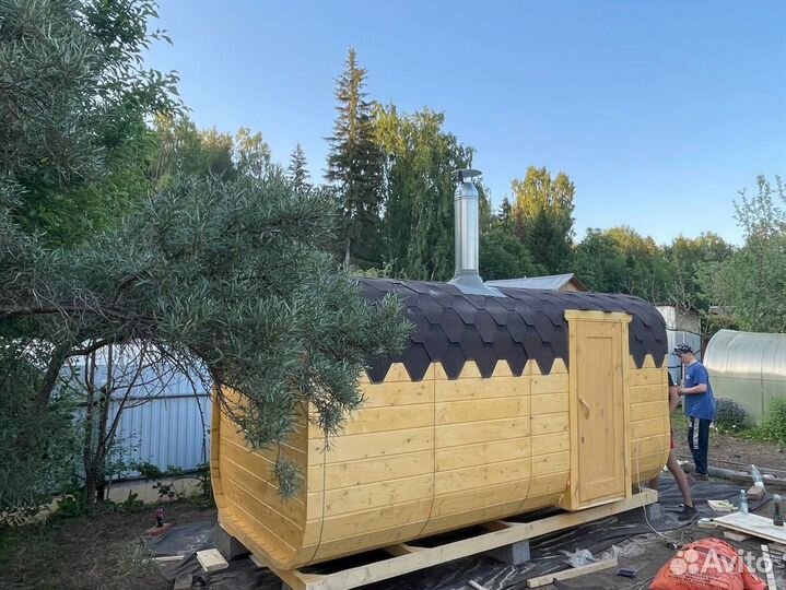 Баня бочка квадро с доставкой