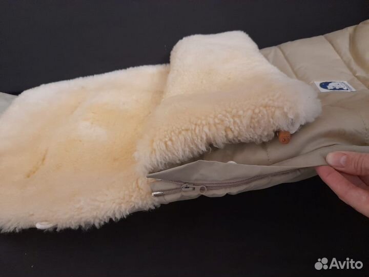 Зимний конверт в коляску на овчине