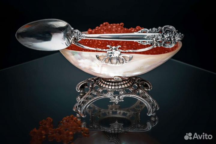 Икорница серебряная