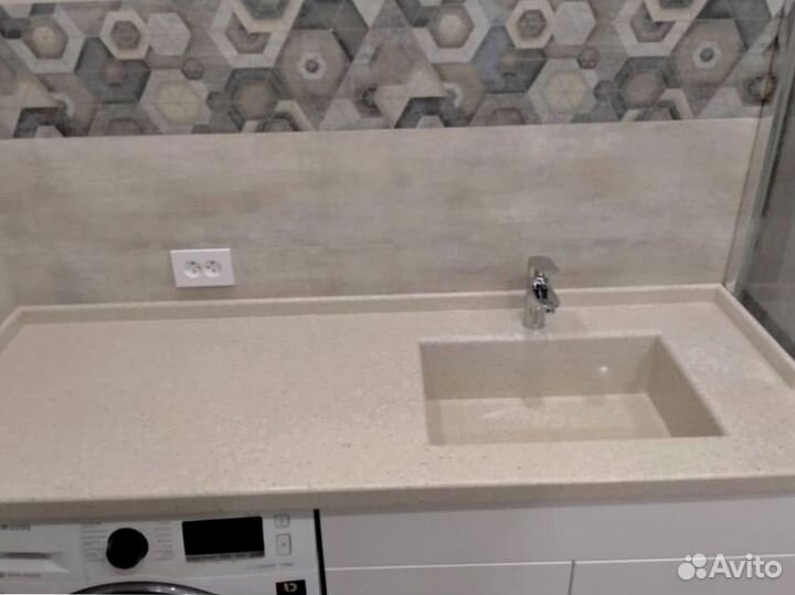 Столешница для ванной из искуственного камня
