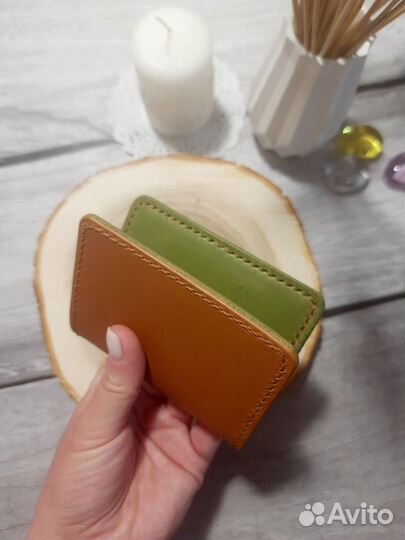 Картхолдер, Бумажник, Визитница натуральная кожа