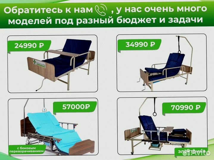 Медицинская кровать для ухода за больными