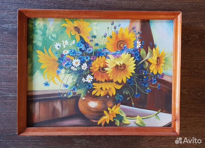 Картина маслом на холсте цветы