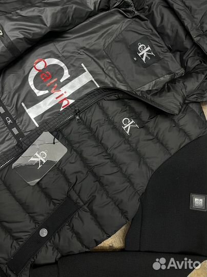 Куртка Calvin Klein с тканевыми рукавами