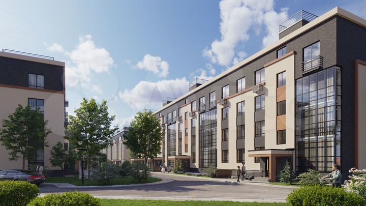 2-к. квартира, 61,9 м², 1/4 эт.