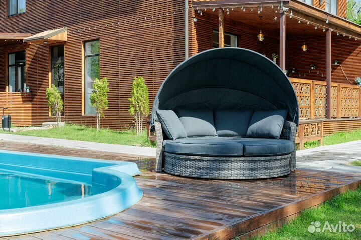 Шезлонг из ротанга лежак-трансформер Violetta