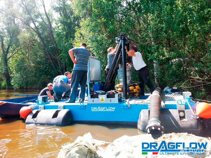 Мини-земснаряд DRP c насосом EL35B (140 м3/час)