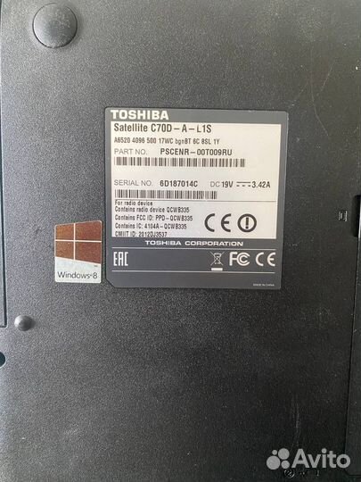 Ноутбук toshiba