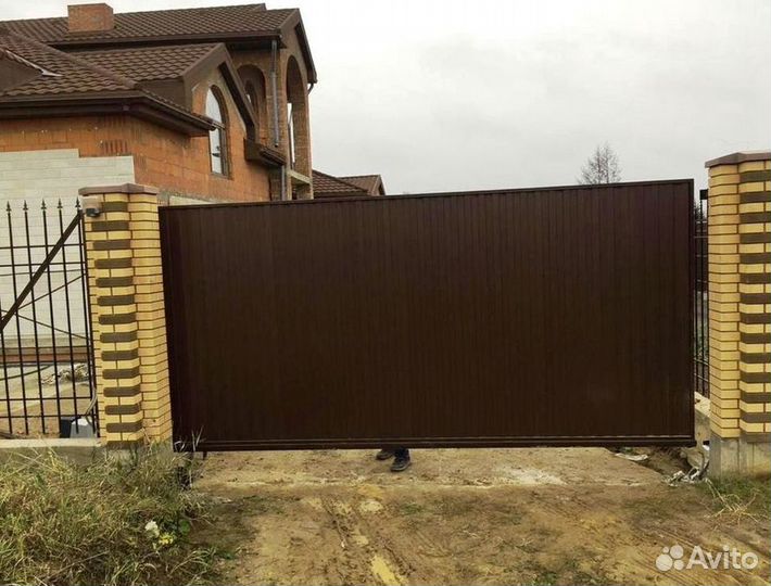 Откатные ворота со склада