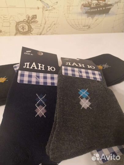 Махровые носки, размер 35-40,6 пар