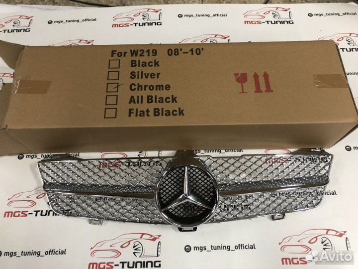 Решетка радиатора Mercedes CLS 219 08-10 AMG хром