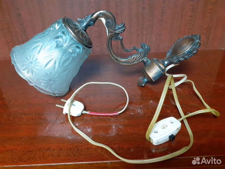 Настенный светильник бра, СССР, винтаж, под бронзу