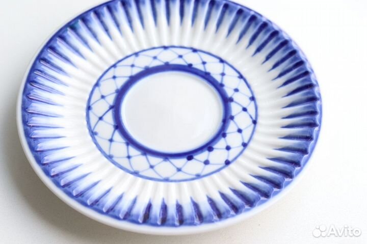 Чайная пара ромашка Гжель (170 мл, фарфор)