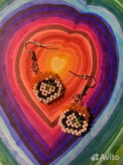 Серьги из бисера
