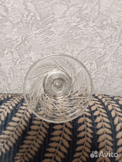 Хрустальная конфетница СССР на ножке 13см г/х