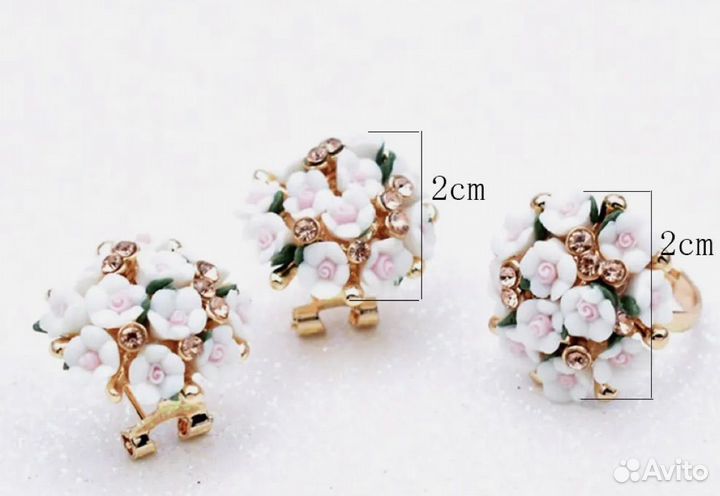 Серьги и кольцо набор