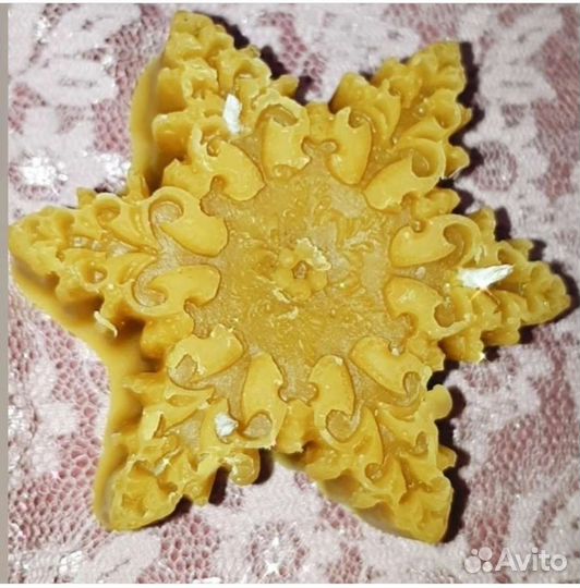 Свеча снежинка