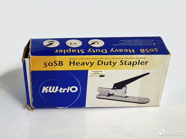 Степлер мощный KW-trio 50SB, до 100 листов, черный