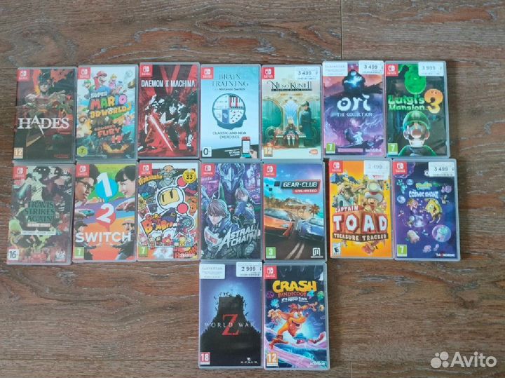 Обмен катриджей Nintendo switch